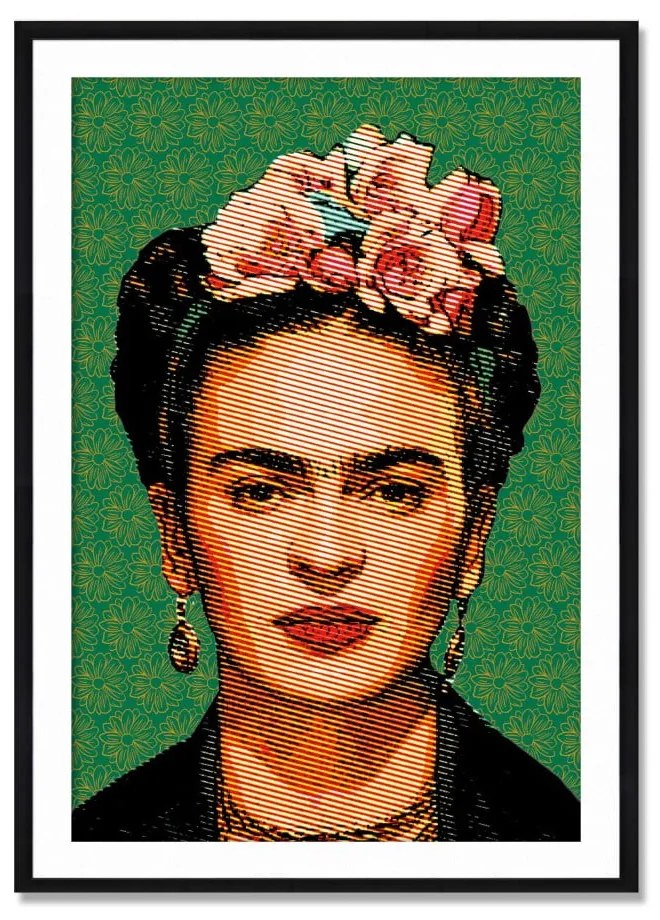 Quadro da parete in legno di samba Disegno, 40 x 60 cm Frida - Madre Selva