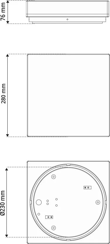Applique Quadrata per esterni 2xE27 a Luce Diffusa IP65 Bianca