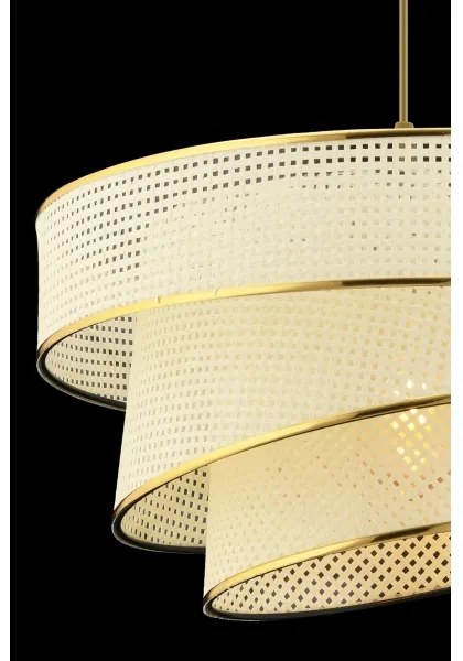 Lampadario a sospensione COUPER 1xE27/60W/230V bianco/oro