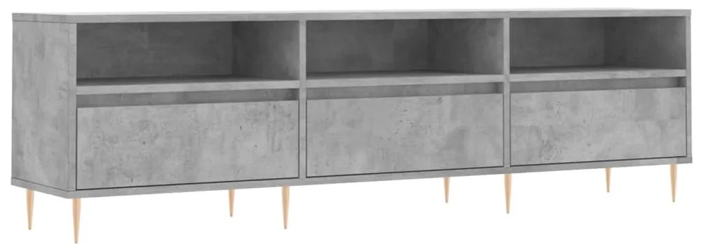 Mobile tv grigio cemento 150x30x44,5 cm legno multistrato