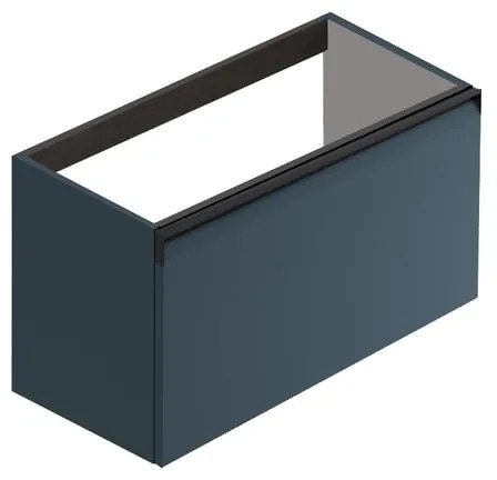 Mobile da bagno sotto lavabo Fusion blu opaco L 79.5 x H 40 x P 45.5 cm 1 cassetto, lavabo non incluso