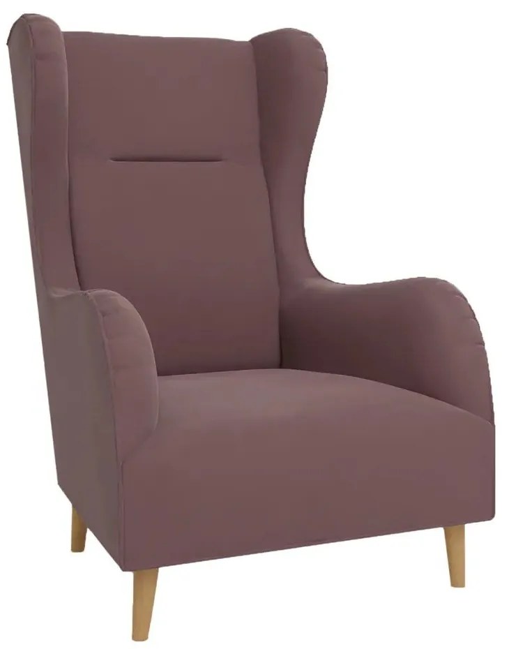 Poltrona in velluto rosa Carole - Ropez