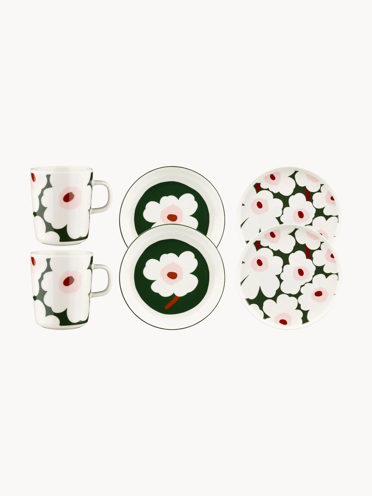 Set da colazione Unikko, 2 persone (6 pezzi)