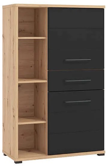 ELLIE - madia due ante quattro cassetti moderna cm 89,5 x 40 x 141,5 h