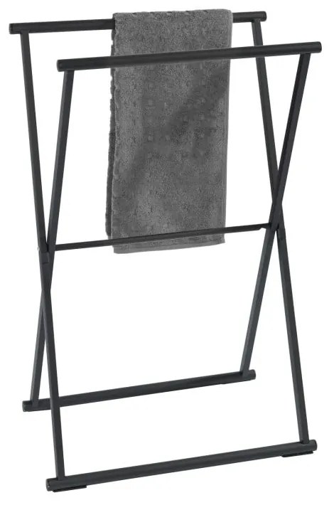 Porta asciugamani pieghevole nero Lava - Wenko