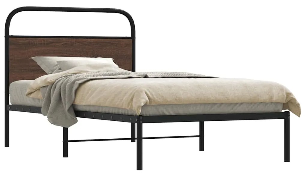 Giroletto Senza Materasso Rovere Marrone 90x200cm İn Truciolato /