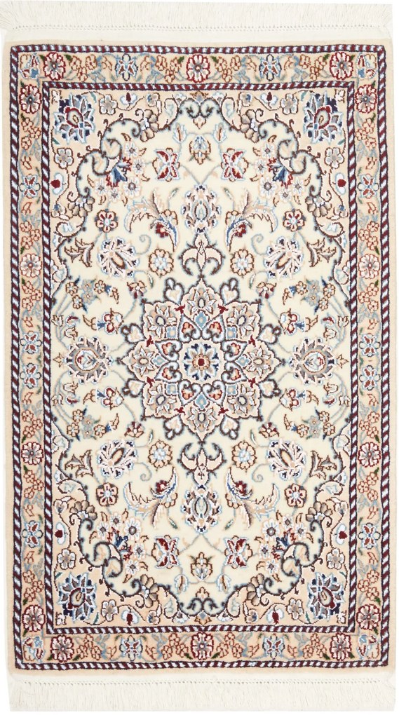 Nain Tappeto persiano 100 x 60 Beige (Iran) Annodato A Mano