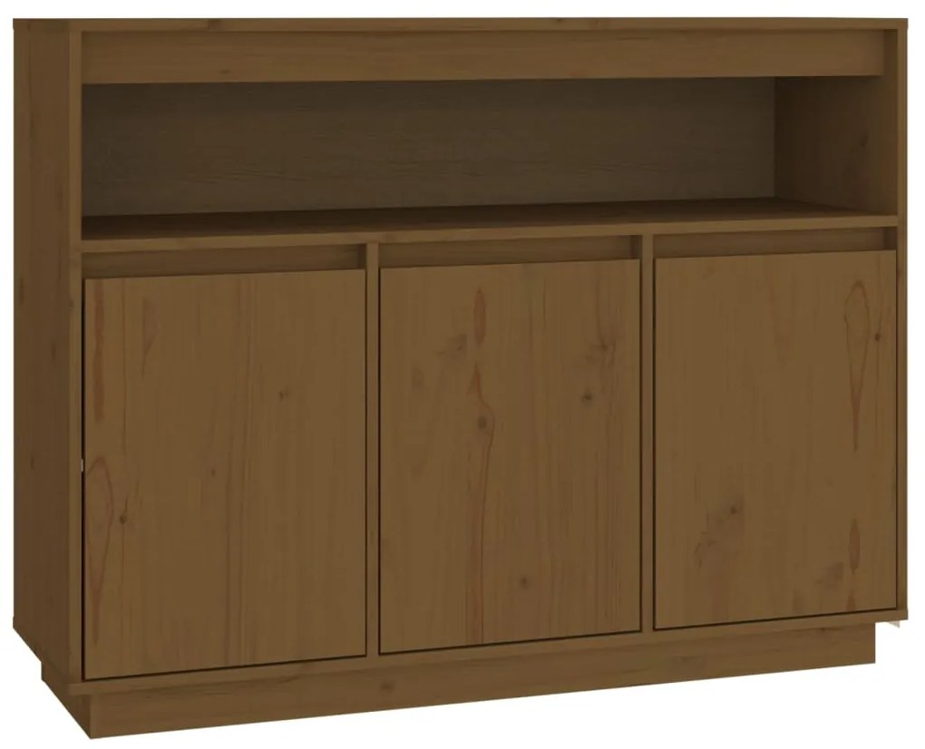 Credenza marrone miele 104,5x34x80 cm in legno massello di pino