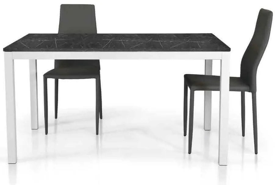 FLICK - tavolo effetto marmo allungabile 110 x 70