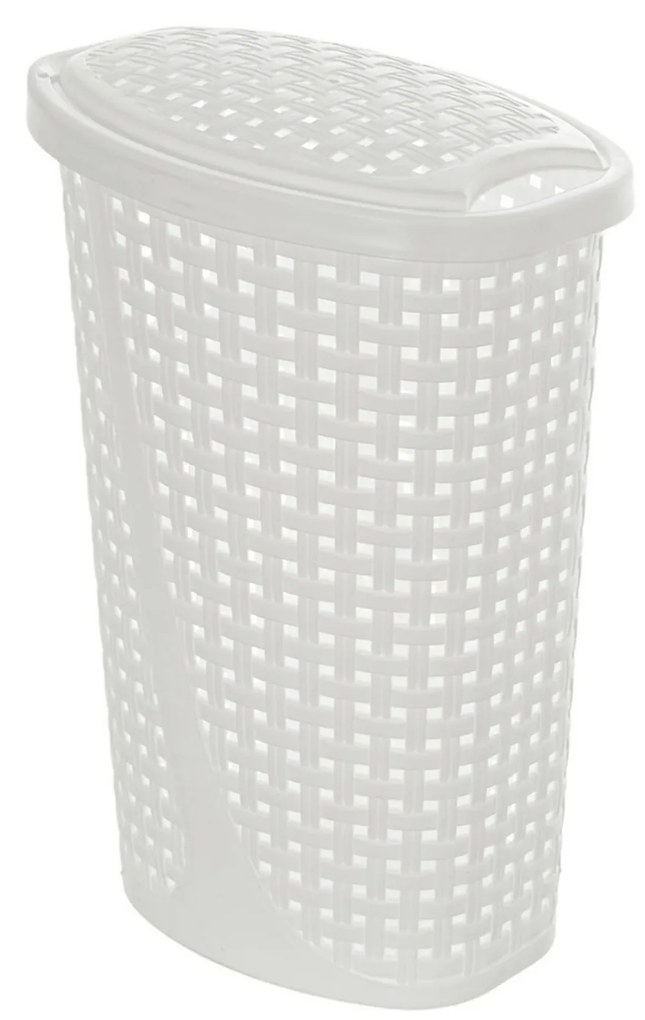 Portabiancheria Salvaspazio 45 Lt Feridras "Slim" Bianco