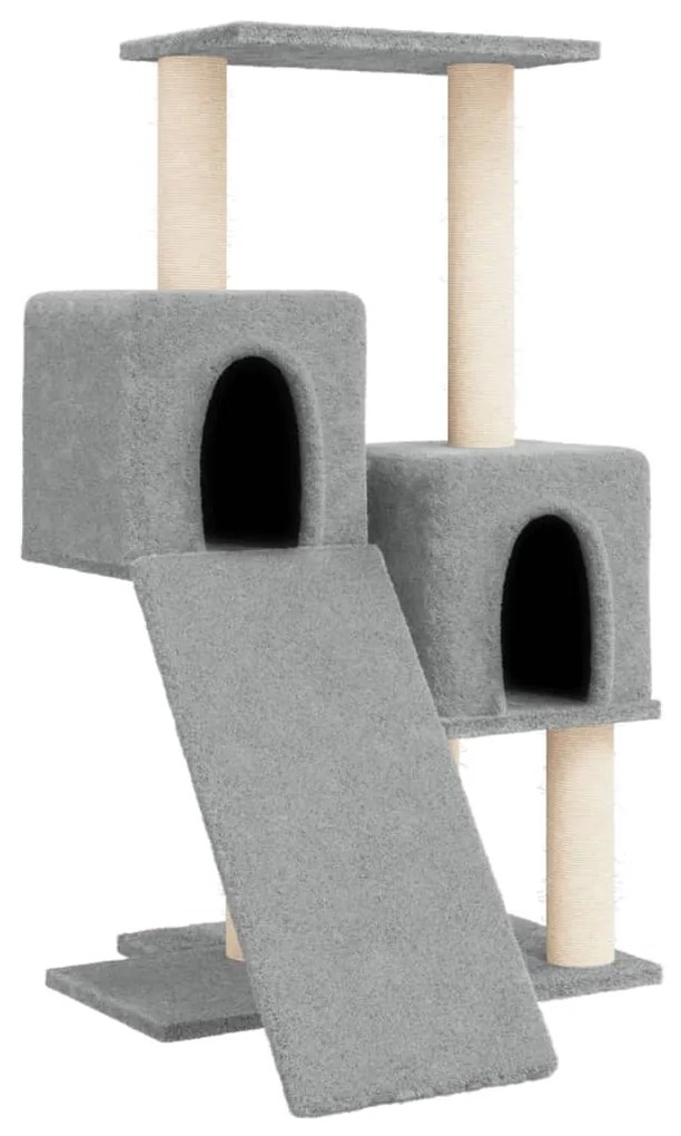 Albero per gatti con tiragraffi in sisal grigio chiaro 82 cm
