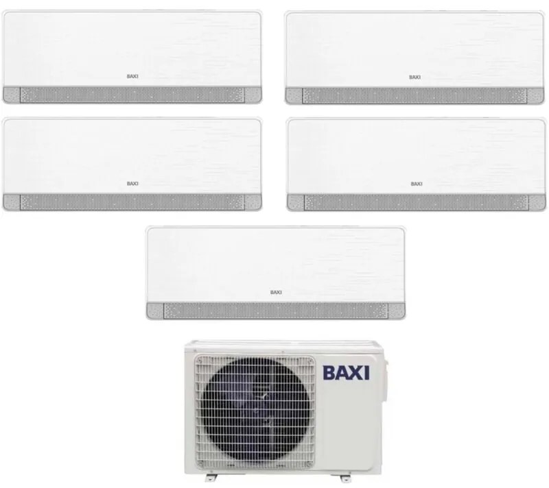 Condizionatore Penta Split Baxi SIDERA 9+9+9+12+12 con LSGT125-5M R-32 Wi-Fi Integrato