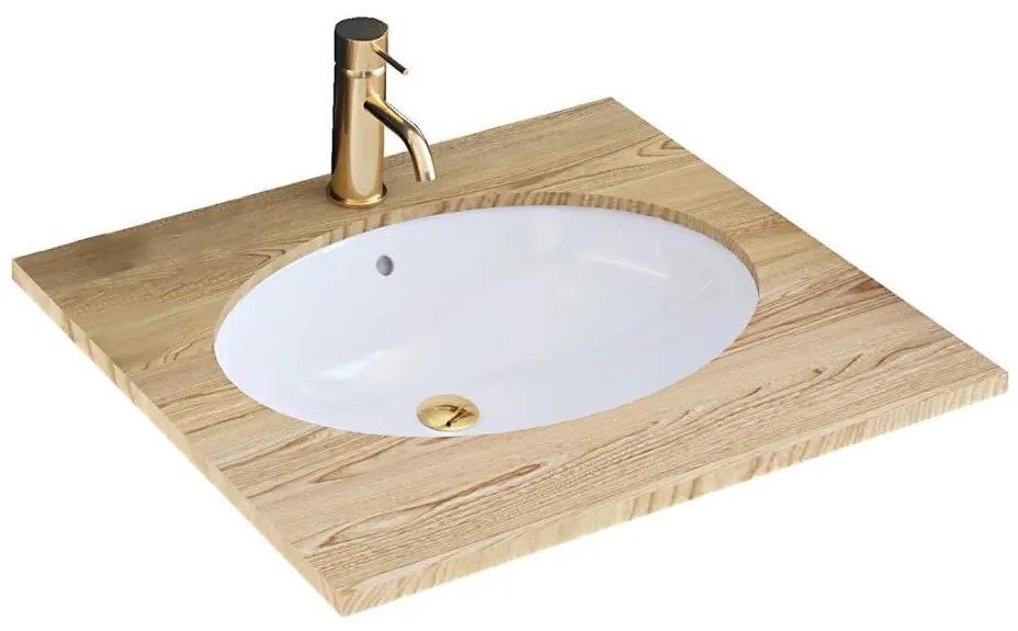 REA-U6330 - Lavabo da incasso NEL 39x47,5 cm ceramica/bianco lucido