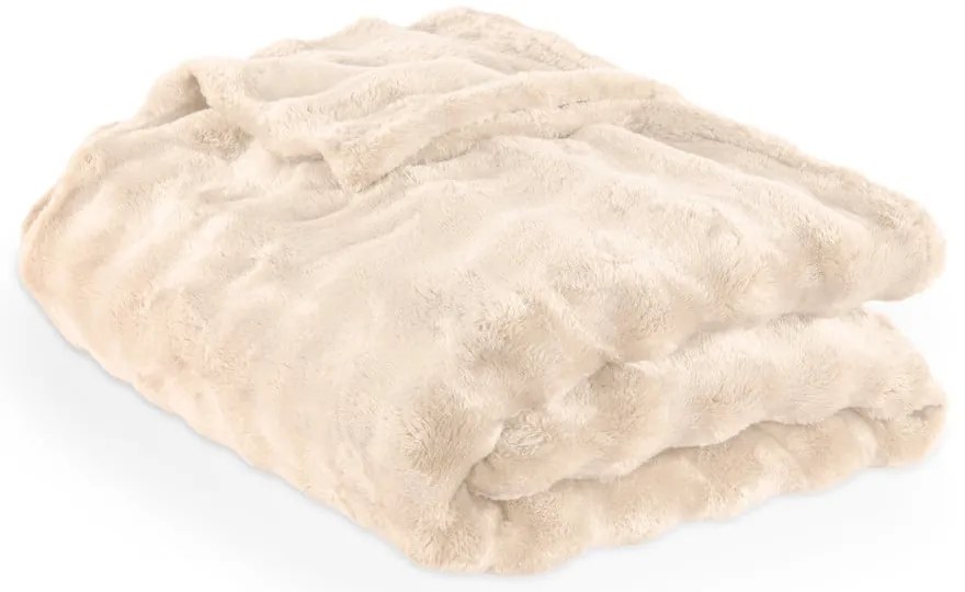 Coperta avorio in micropile 150x200 cm Wave – Tiseco Home Studio