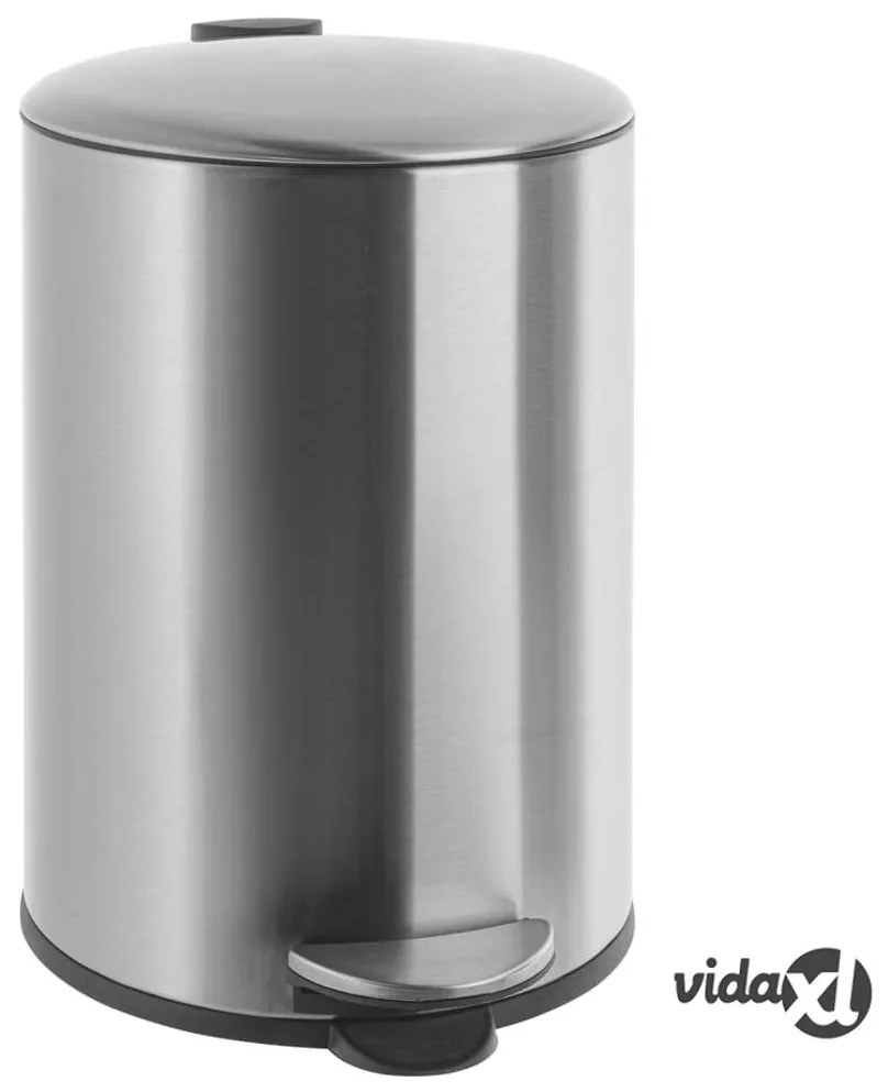 Practo Home Cestino a Pedale 20 L Acciaio Inox Opaco