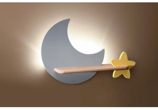 Applique LED per bambini con mensola MOON LED/5W/230V