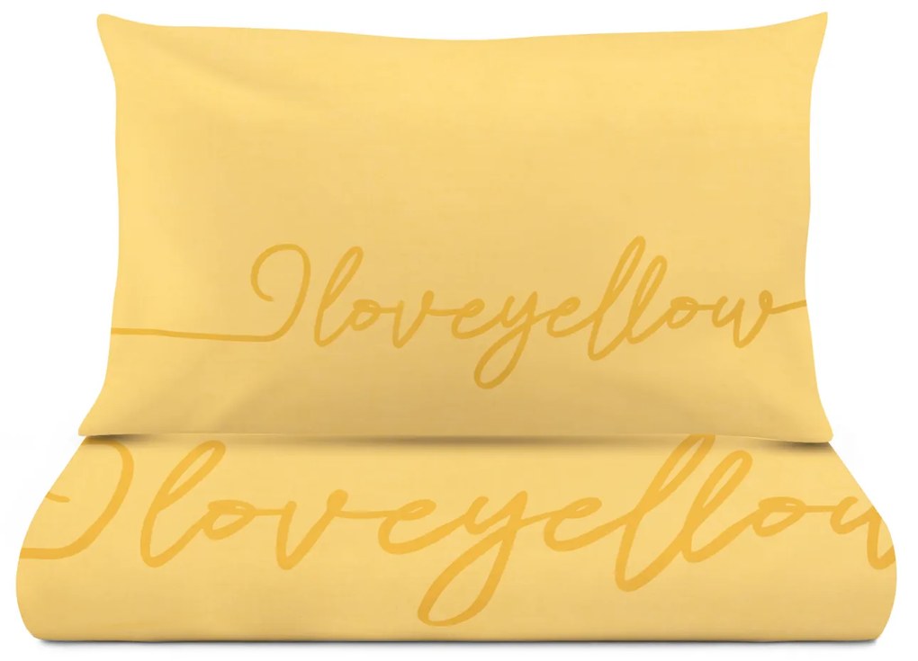 Completo letto singolo I love yellow Quotes