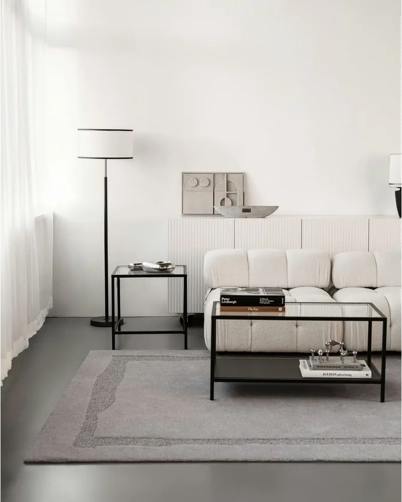 Tappeto in lana grigio 160x230 cm Morphic Rocca - Agnella