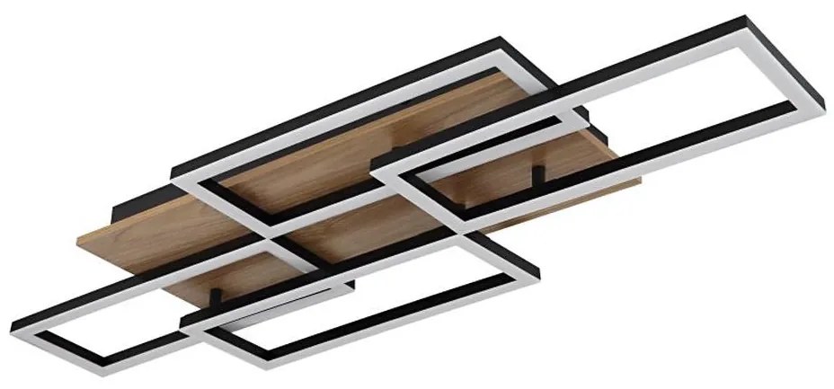 Globo 67359-40 - Lampada da soffitto LED dimmerabile JEFFRY 40W/230V 32,5 x 87,5 cm marrone/nero + telecomando