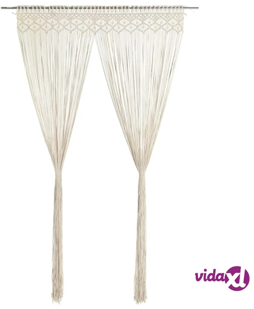 vidaXL Tenda Macramè 140x240 cm in Cotone