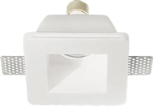 Faretto da incasso quadrato RUMBA in gesso verniciato Bianco 12x12 cm