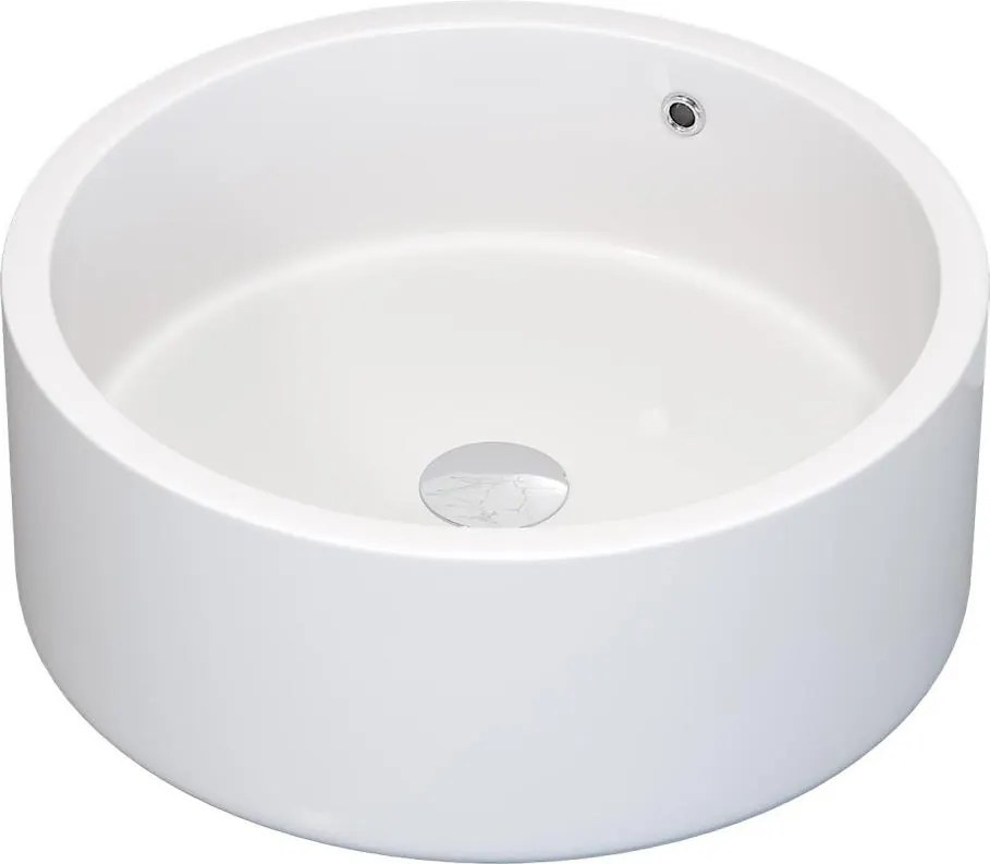 Lavabo da appoggio RUNDTOM Ø 41,5 cm in ceramica, bianco