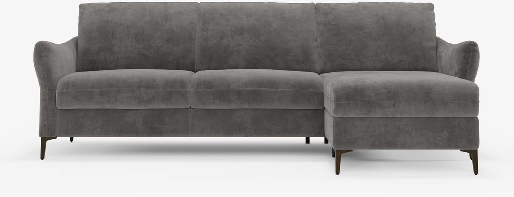 Dalia divano letto angolare con vano contenitore - materasso alto 18 cm in raffinato tessuto smacchiabile T30