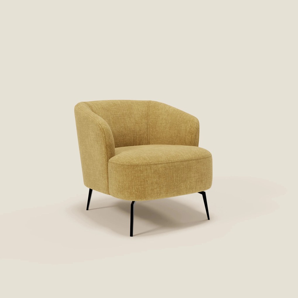 Renoa Poltroncina dall'eleganza moderna in tessuto smacchiabile T24 giallo