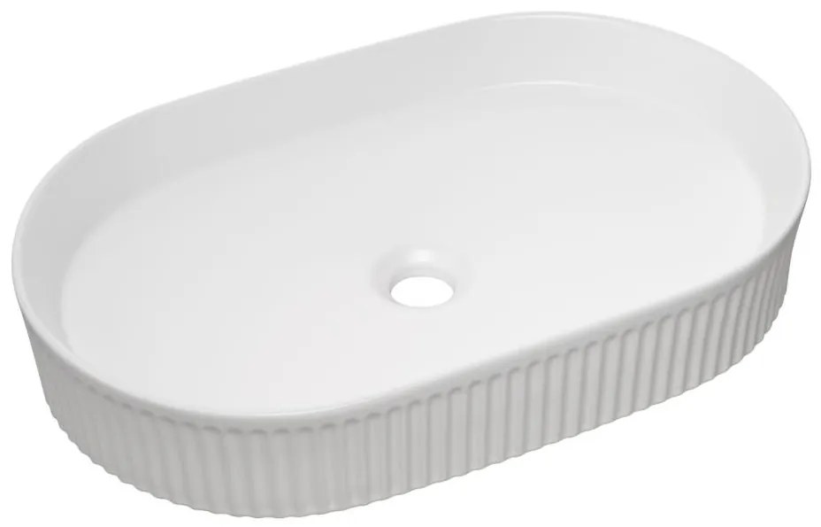 COMAD BEYOND 3 WHITE (E-6531) - Lavabo da appoggio BEYOND 56x36 cm bianco lucido