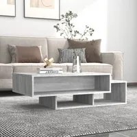 Tavolino da Salotto Grigio Sonoma 105x55x32cm Legno Multistrato 815982