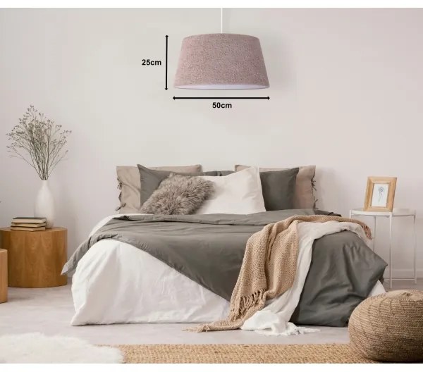 Duolla - Lampadario a sospensione con filo BOUCLE 1xE27/15W/230V diametro 50 cm marrone