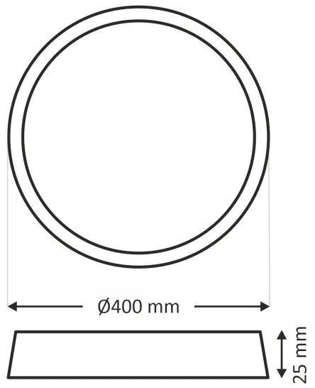Plafoniera da soffitto LED/32W/230V 3000/4000/6500K diam. 40 cm marrone