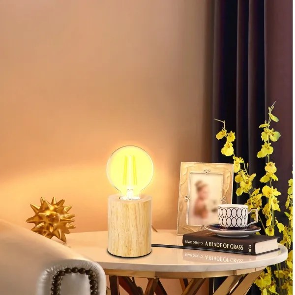 Aigostar - Lampada da tavolo 1xE27/60W/230V albero di caucciù