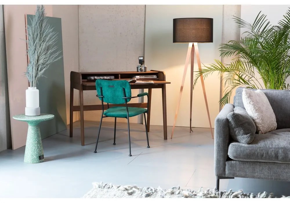 Scrivania marrone con piano estraibile Barbier - Zuiver