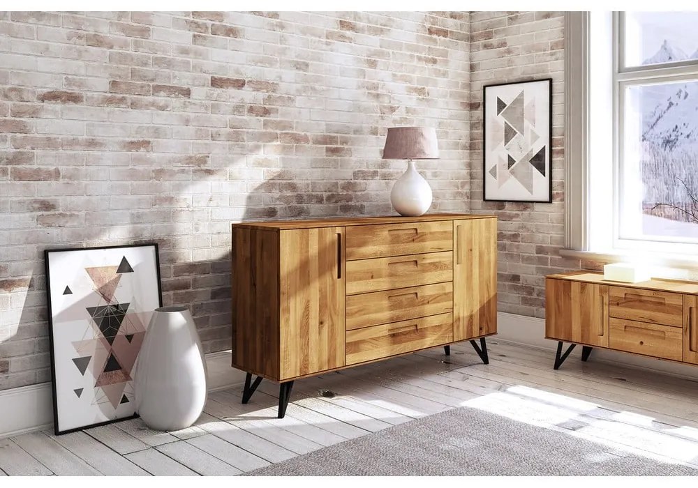 Cassettiera alta in rovere 182x100 cm Golo - The Beds