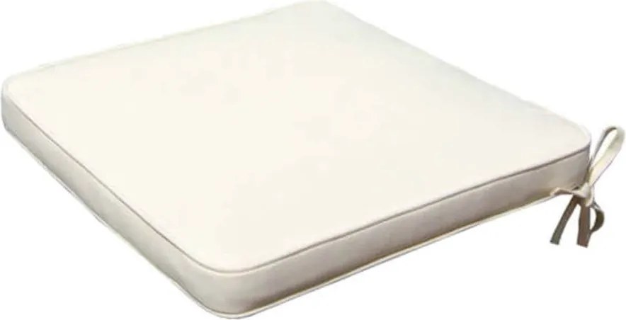 Cuscino Real Seduta 39x39x4 cm in Poliestere Ecrù...