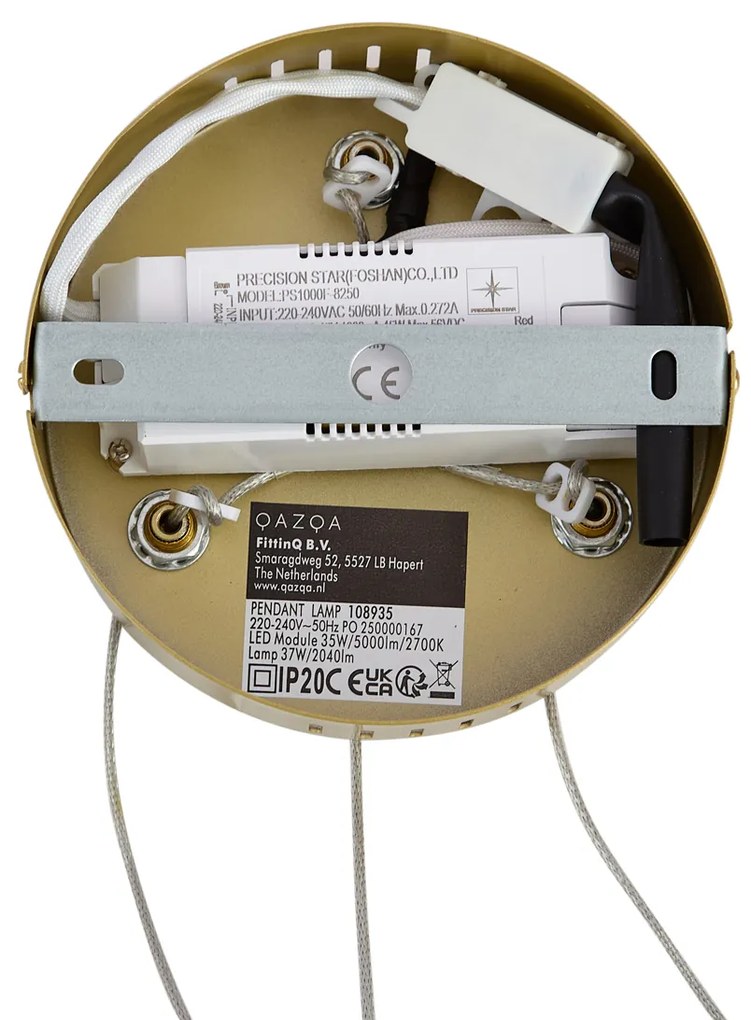 Lampada a sospensione di design oro rotonda dimmerabile a 3 livelli - Krisscross