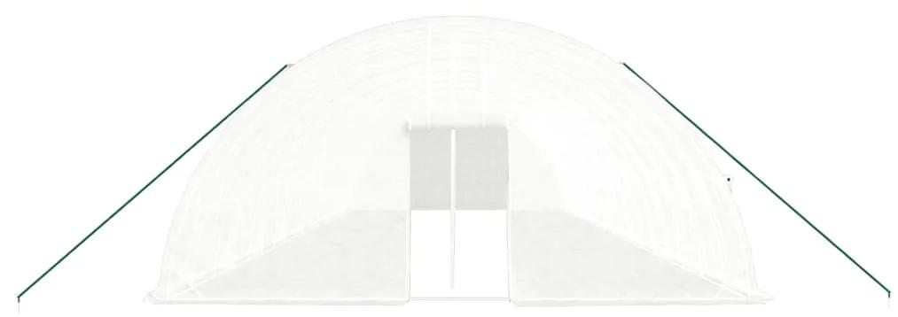 Serra con Telaio in Acciaio Bianco 108 m² 18x6x2,85 m