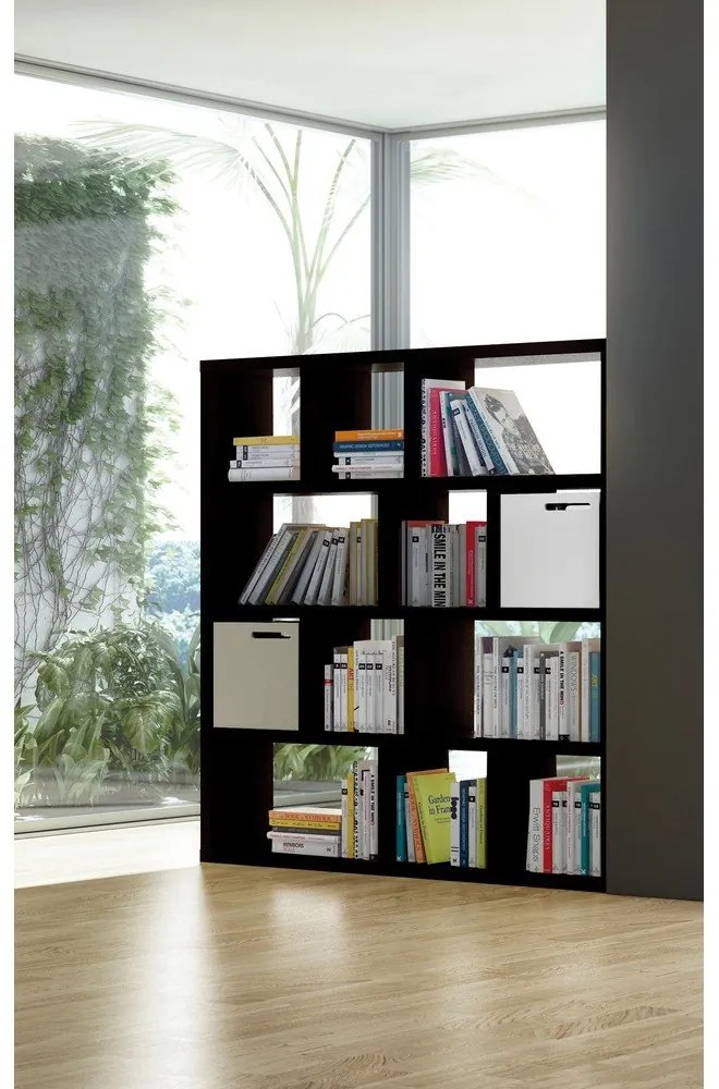Libreria nera 150x159 cm Berlin - TemaHome