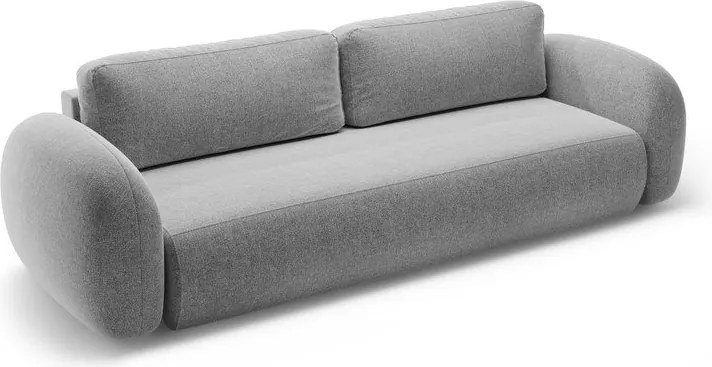 Divano grigio chiaro allungabile/con contenitore con rivestimento in ciniglia 262 cm Tonale – Cosmopolitan Design