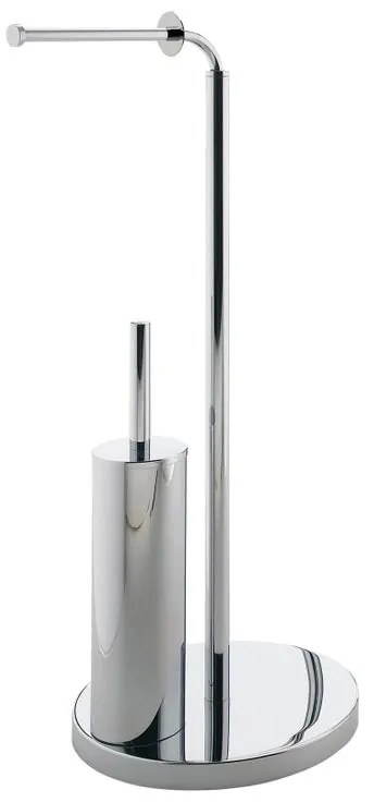 Piantana porta rotolo e porta scopino wc Winny piantana p.ta rot. e scop. crom grigio verniciato