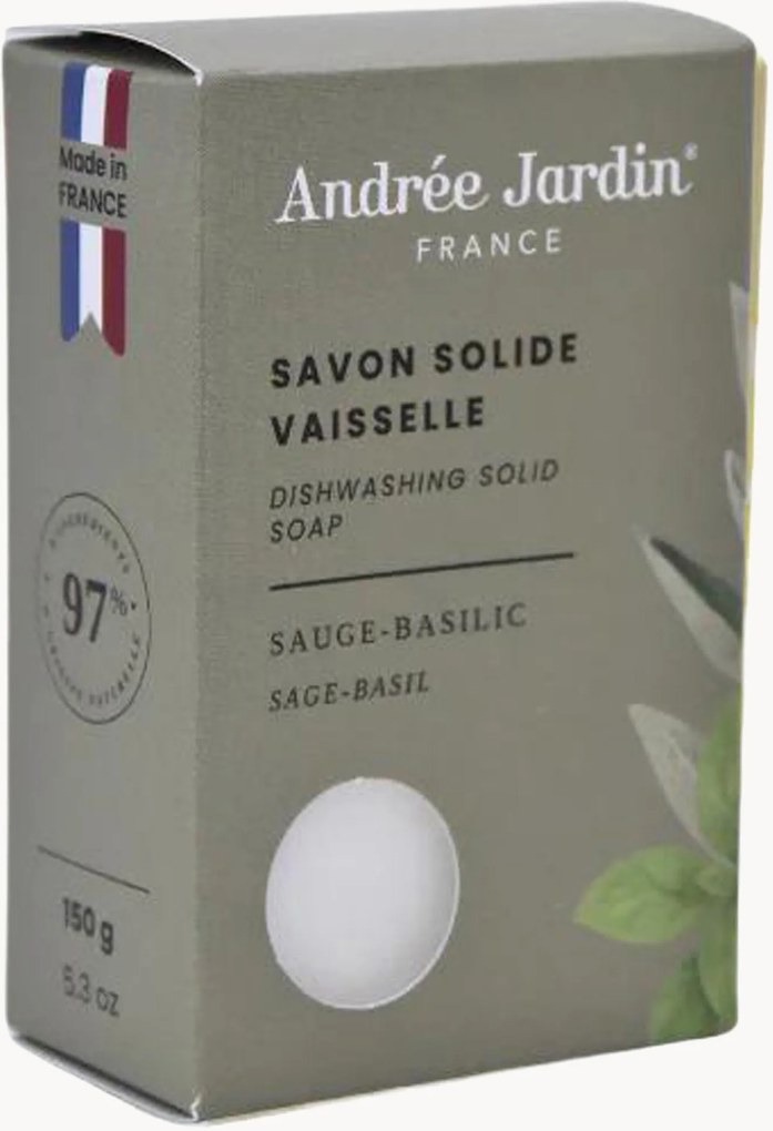 Sapone per piatti solido Amber, salvia e basilico