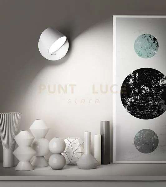 Konec applique in metallo bianco opaco led 6w 3000k cri?80 220-240v...