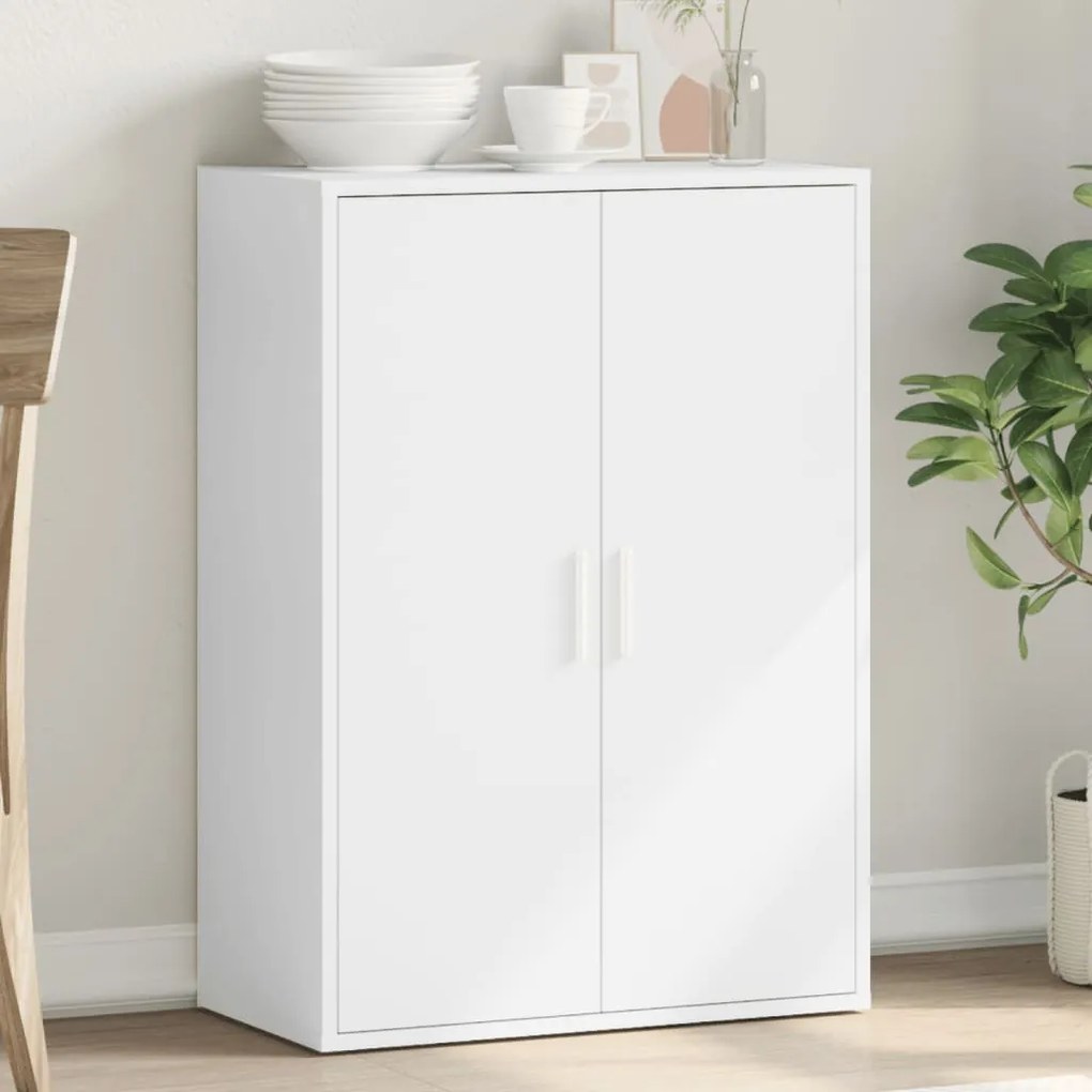 Credenza Bianca 60x31x84 Cm İn Legno Multistrato /