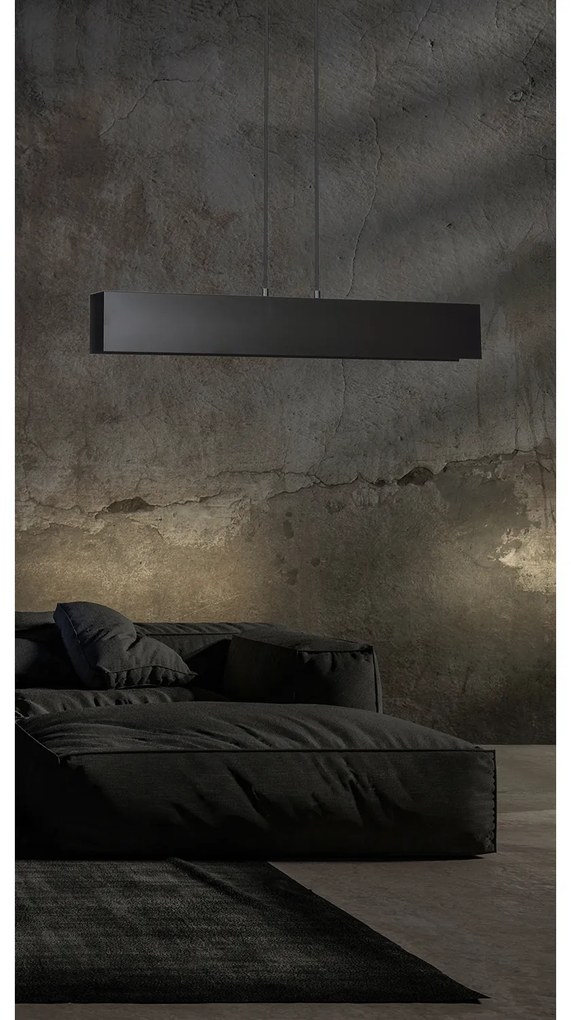 Lampadario Moderno 3 Luci Hachiman In Acciaio Nero