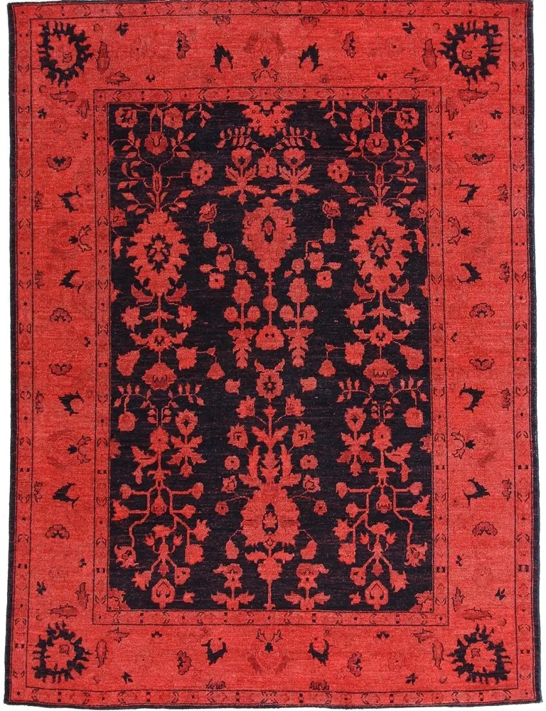 Tappeto orientale 190x260 Rosso (Pakistan) Annodato A Mano