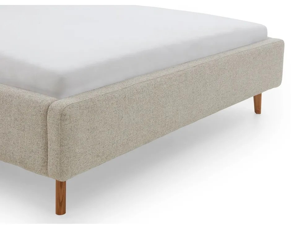 Letto matrimoniale imbottito beige rete non inclusa 140x200 cm Mattis – Meise Möbel