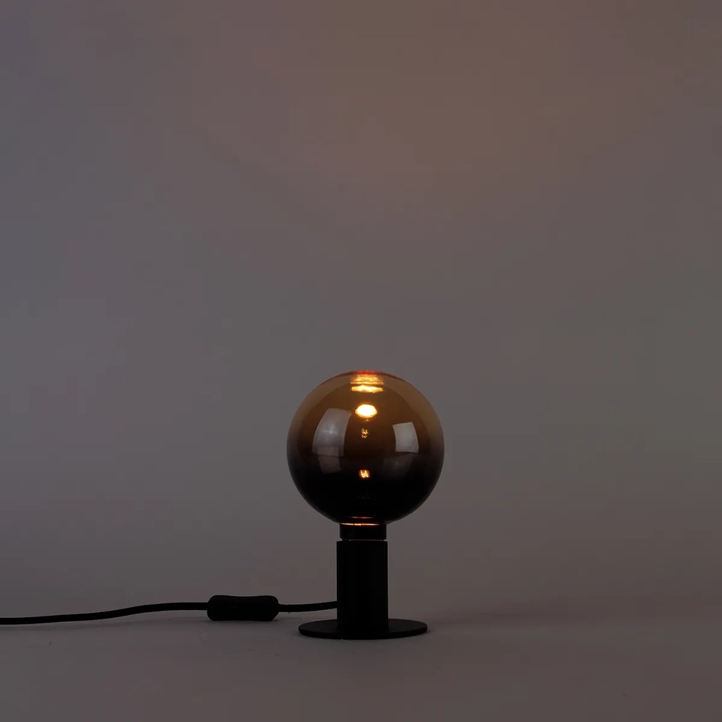 Lampadina LED dimmerabile E27 G125 nero oro 3,5W 80lm 1800K