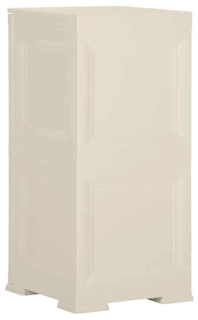 Armadietto in Plastica 40x43x85,5 cm Effetto Legno Vaniglia