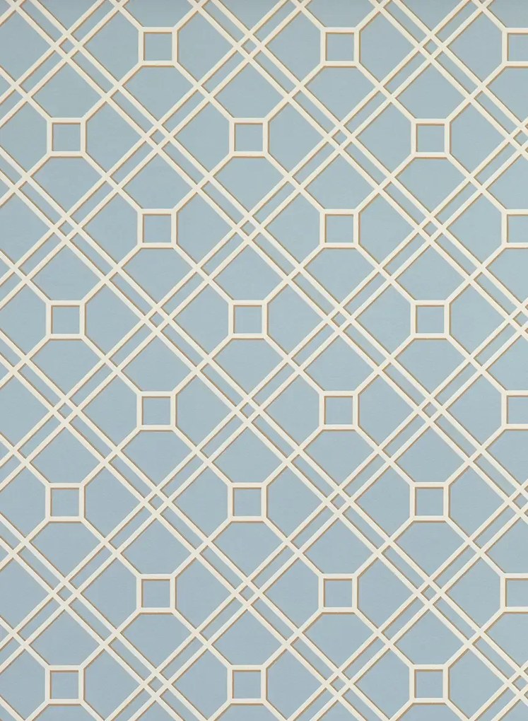 GP & J Baker Carta da parati Langdale Trellis - Soft Blue
